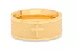 Stainless Steel Our Father Prayer Band Ring - Second Medium