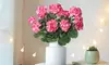 2 Pcs Artificial Geraniums Silk Flowers Faux Flowers Outdoor Plant Bush
