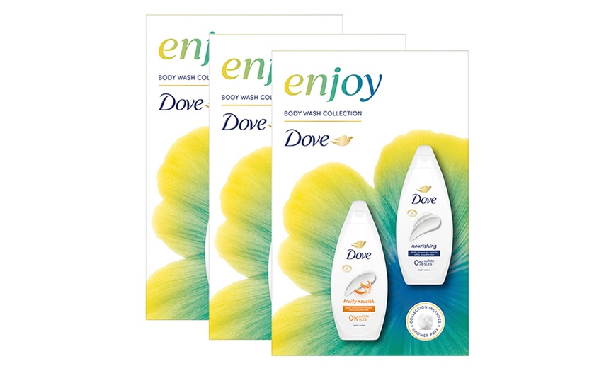 Image 6: Dove Enjoy Duo Base Gentle Body Wash & Lotion Pamper Skincare Gift Set