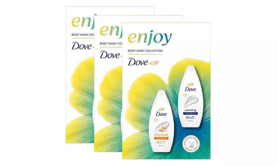 Dove Enjoy Duo Base Gentle Body Wash & Lotion Pamper Skincare Gift Set