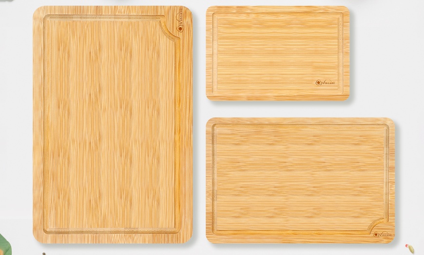 Image 5: Set of Three Bamboo Chopping Boards