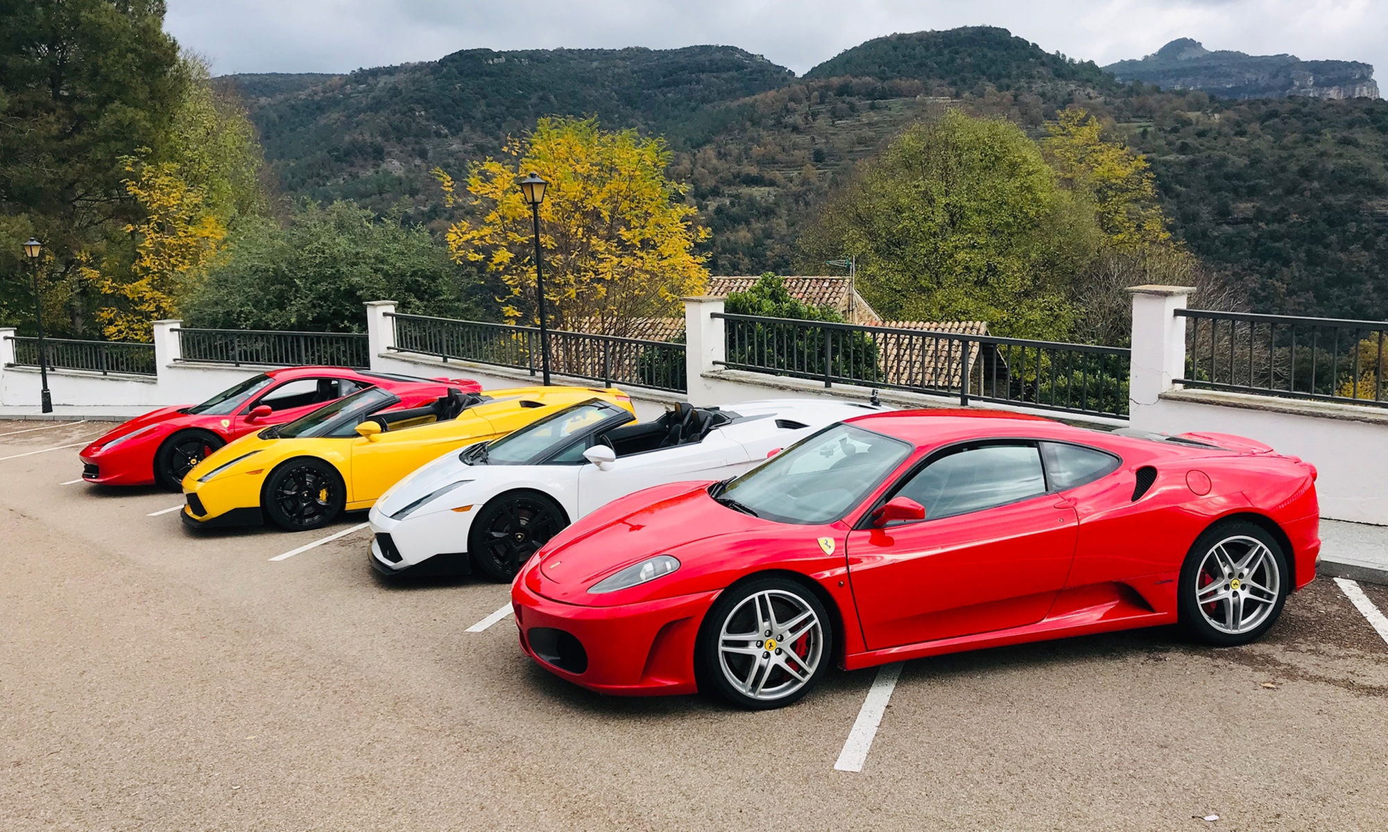Ruta de 7, 11 o 23 km en un Ferrari o un Lamborghini Gallardo para 1