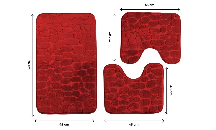 Image 12: Juego de 3 alfombrillas absorbentes y antideslizantes para el baño