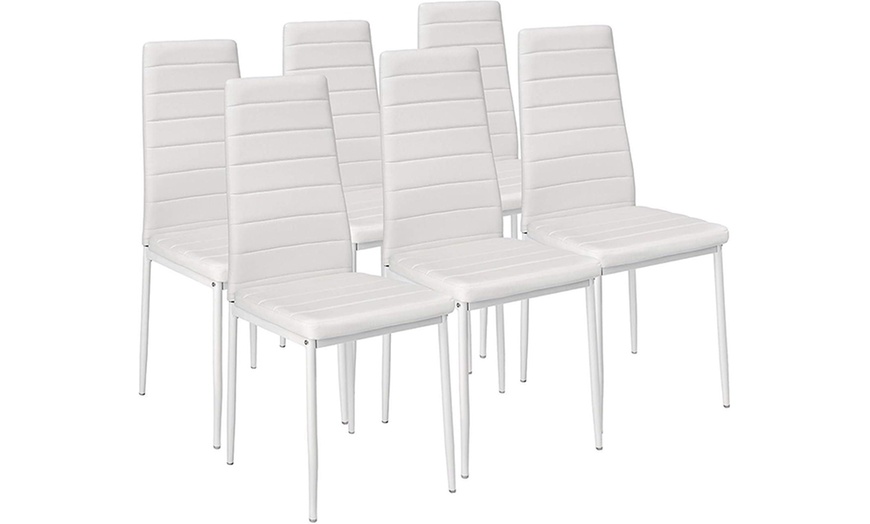 Image 19: Glass Dining Table Set with Chair Options