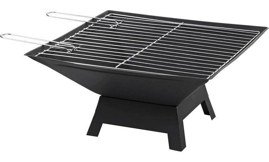 Image 3:  Outdoor Fire Pit with BBQ Grill - Multi-functional, Portable & Easy Clean