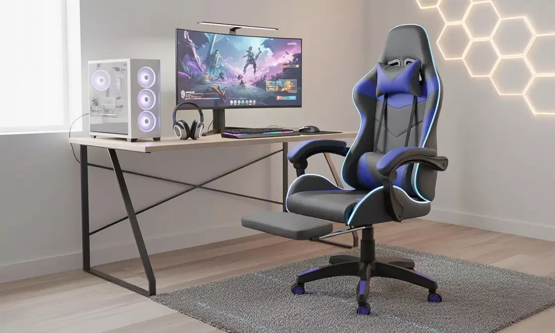 Sedia da gaming con LED RGB