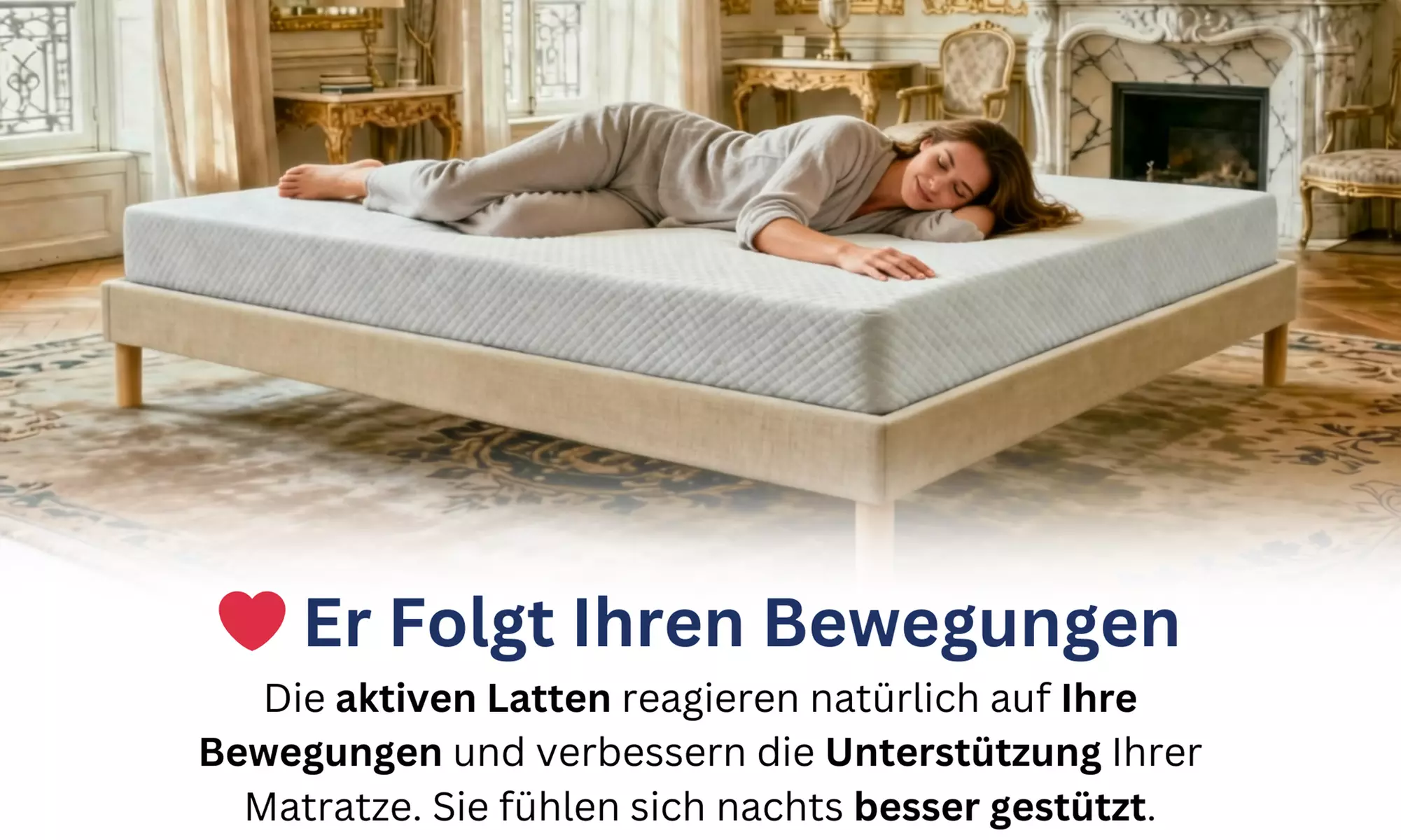 Bettgestell ANTHRA opt. mit Matratze