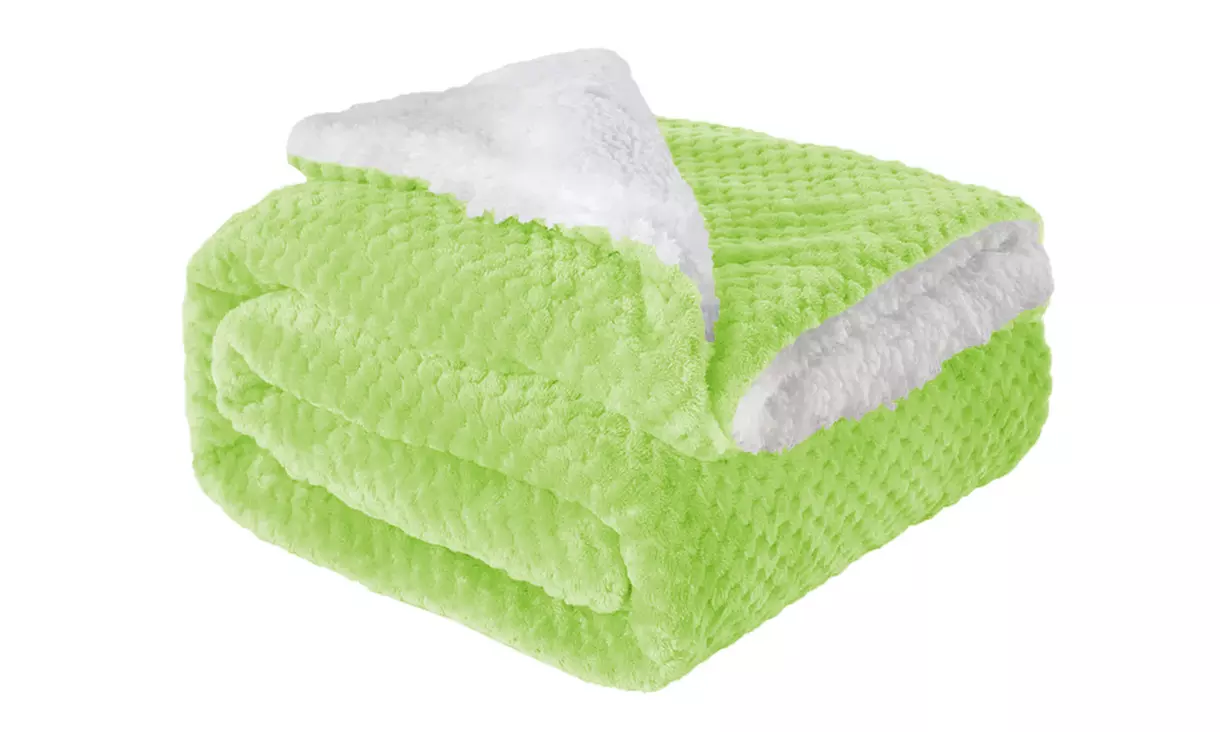 Coperta elegante in sherpa lavorato a maglia