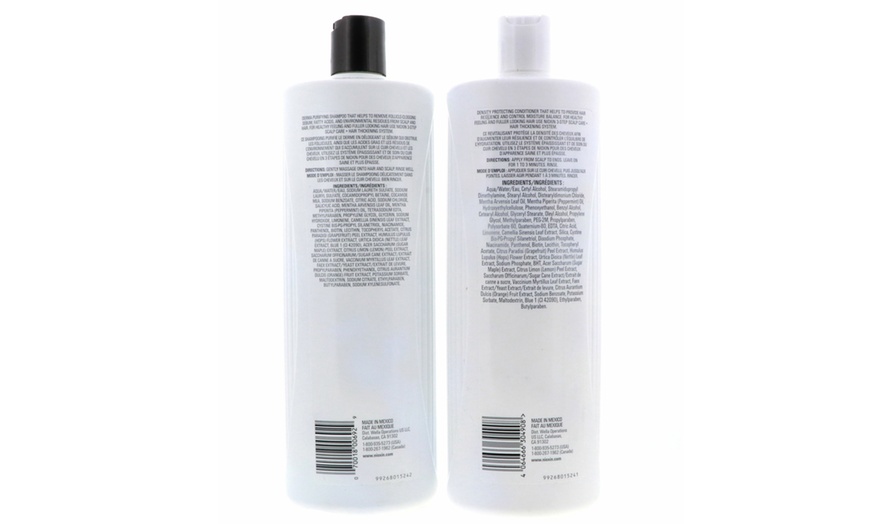 Image 3: Nioxin System 1 Scalp Therapy Conditioner & Cleanser Shampoo Liter Duo (33.8oz)