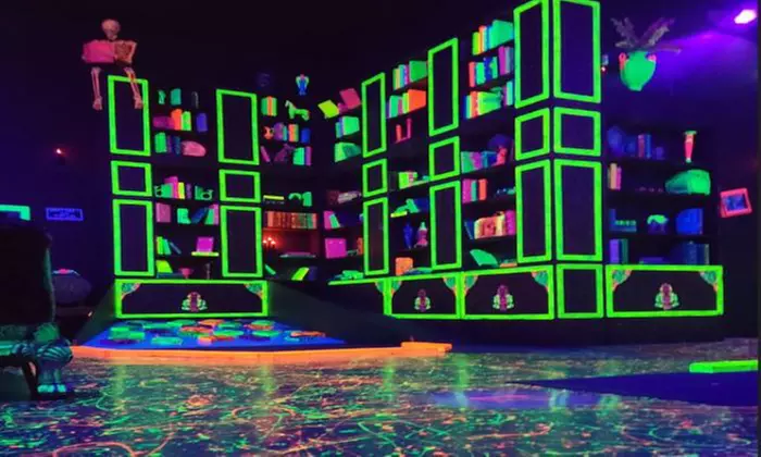 Light Up the Fun with Blacklight Minigolf Rounds and Arcade Games!