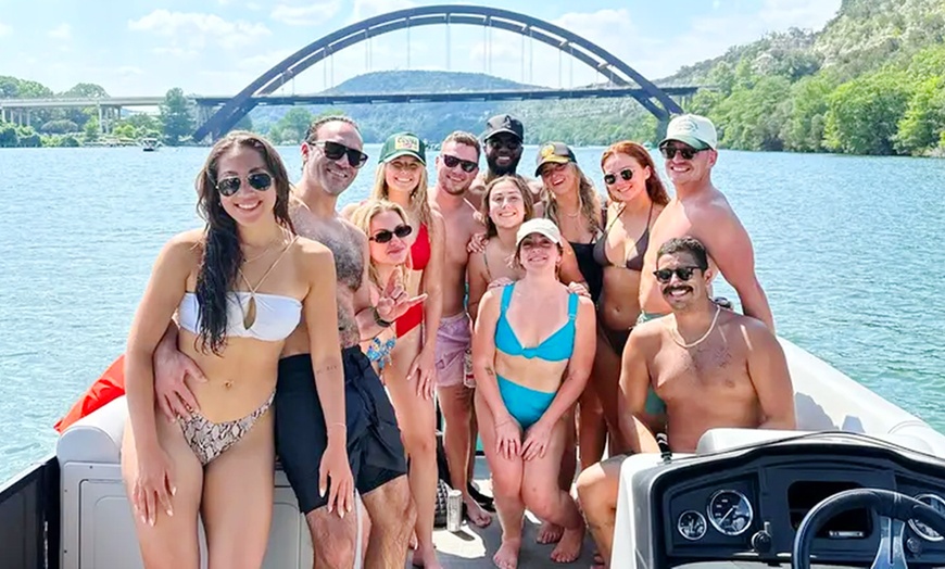 Image 7: Up to 26% Off Lake Austin Captained Pontoon Boat Rentals