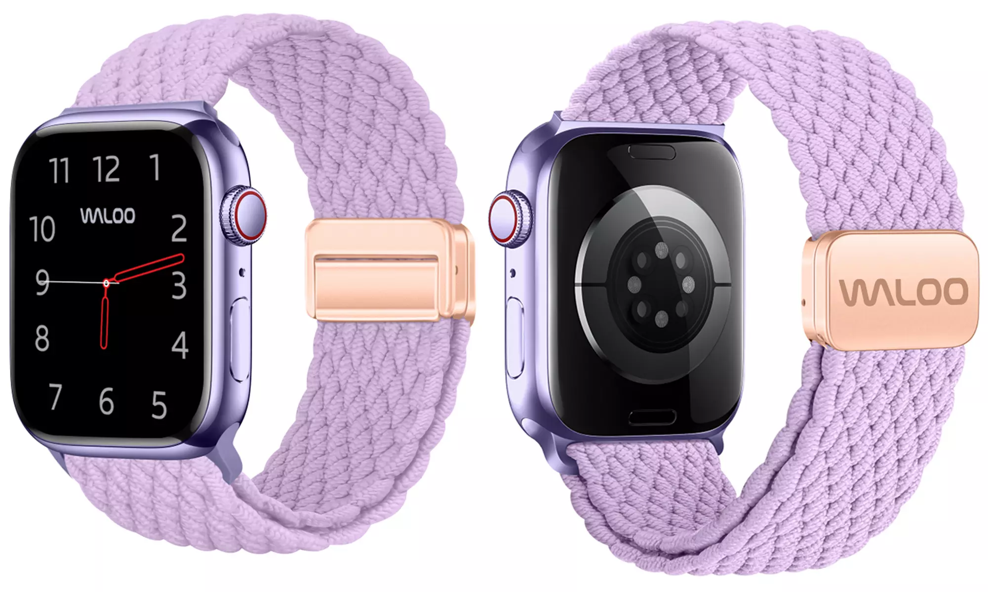 Waloo Braided Nylon Magnetic Loop Band For Apple Watch- (Size & Color)