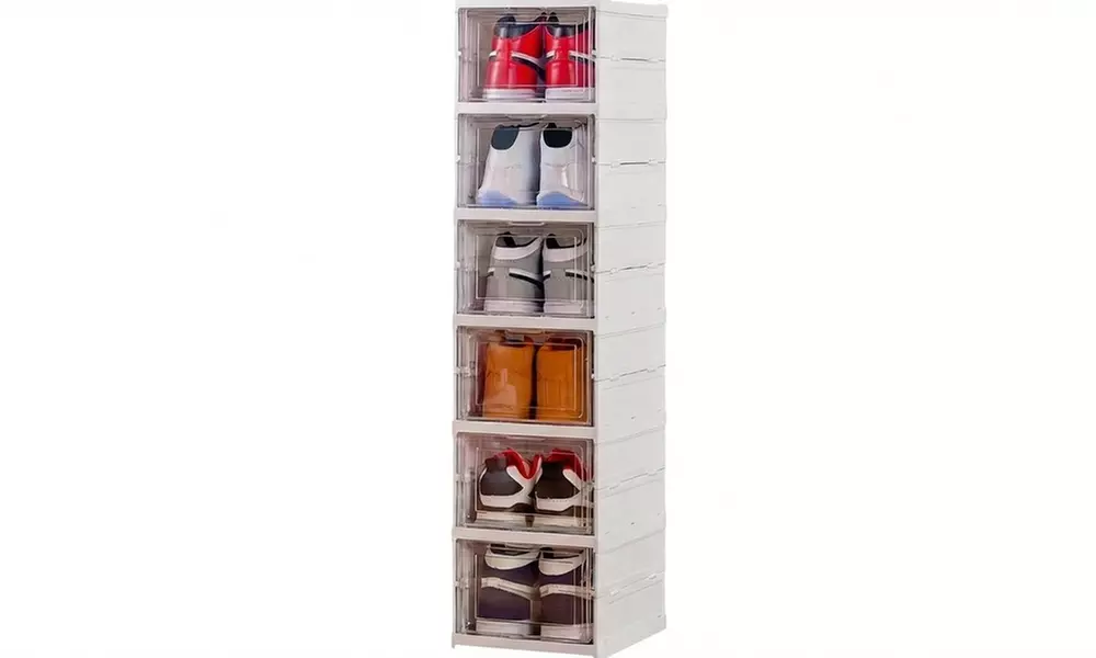 Organisateur à chaussures empilable avec 6 compartiments
