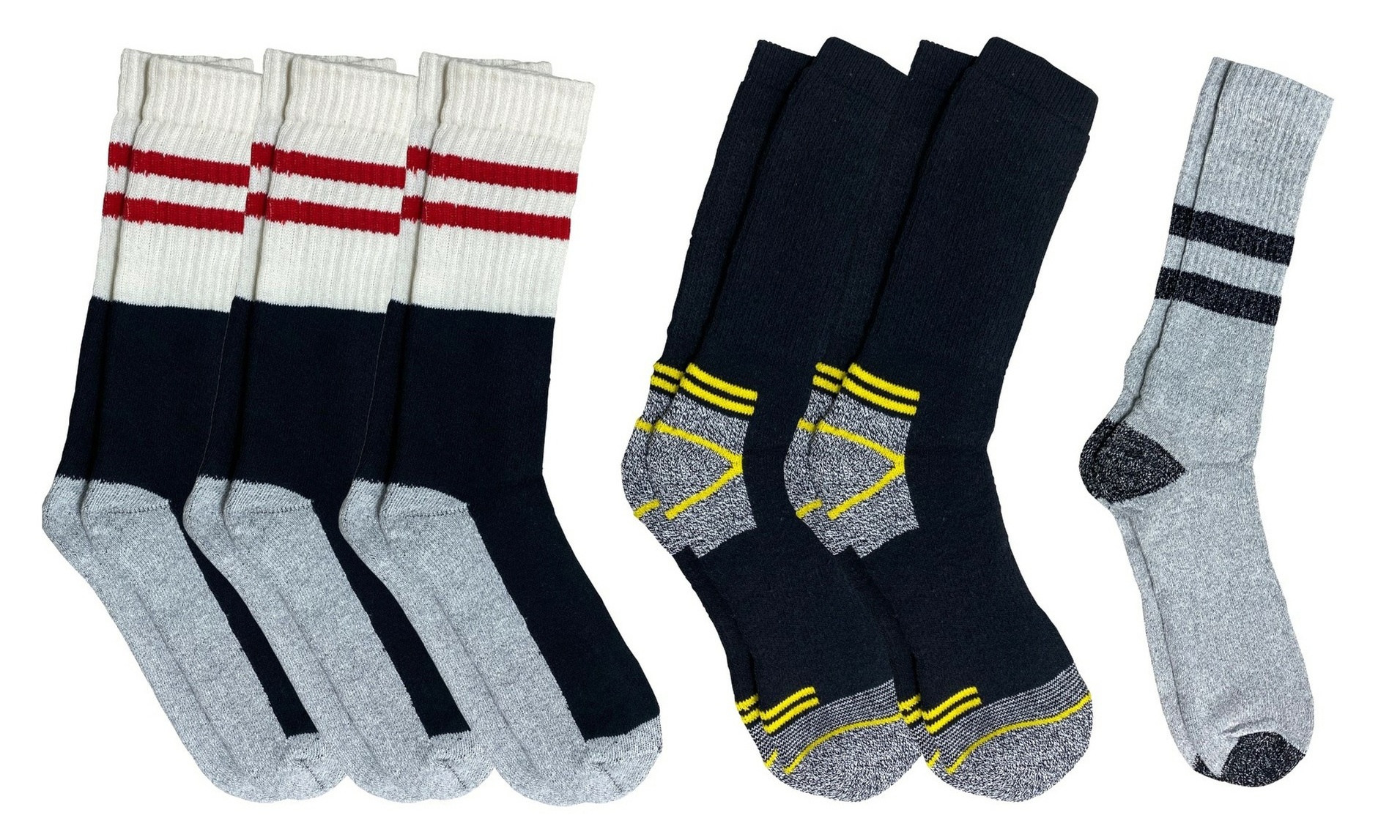 4 or 6 Pack Heavy Duty Work Socks for winter (10-13)