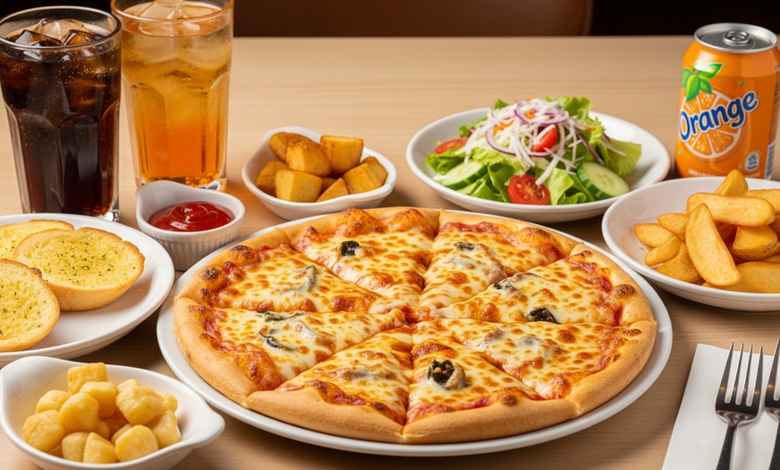 Image 1: Pizza nach Wahl inkl. Beilage und Getränk für 1, 2 oder 4 Personen