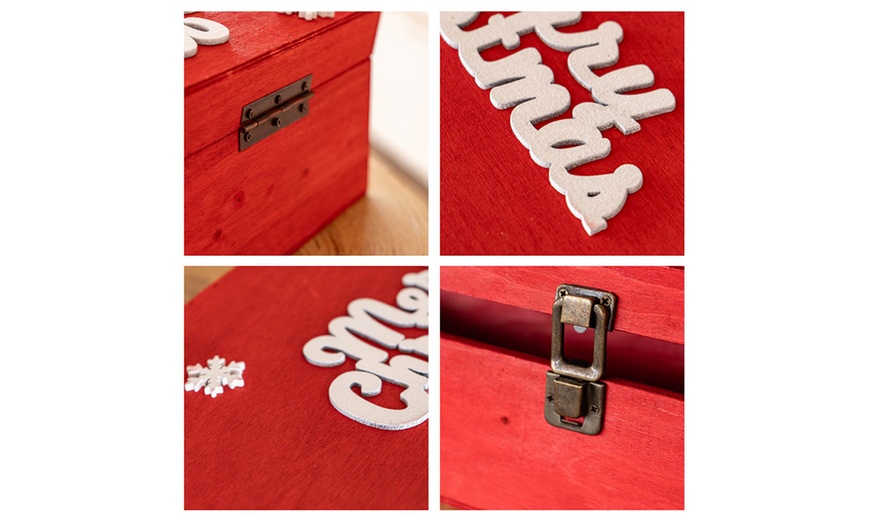 Image 5: Cassetta portabottiglie natalizia