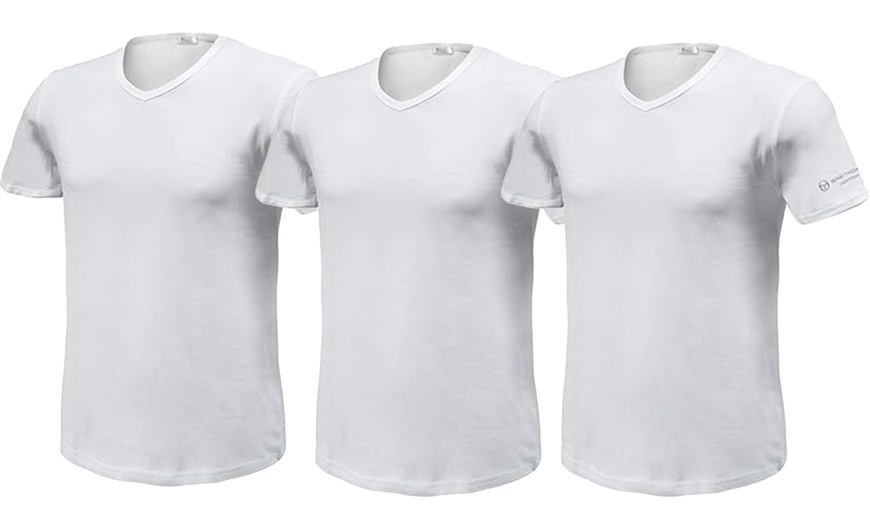 Image 5: 3x, 6x oder 12x Sergio Tacchini T-Shirt mit V-Ausschnitt für Herren