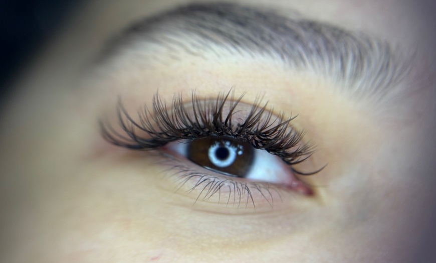 Image 3: Full Set of Volume Lash Extensions/Wet Style Lashes w/ Optional Fill
