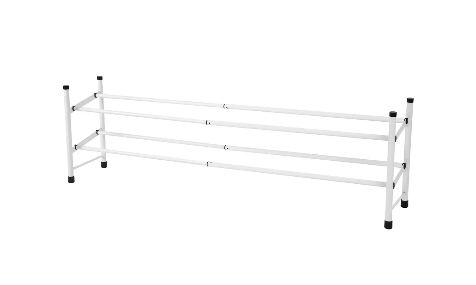 Expandable Free Standing Shoe Rack, 2-Tier Holds Up To 10-Pairs