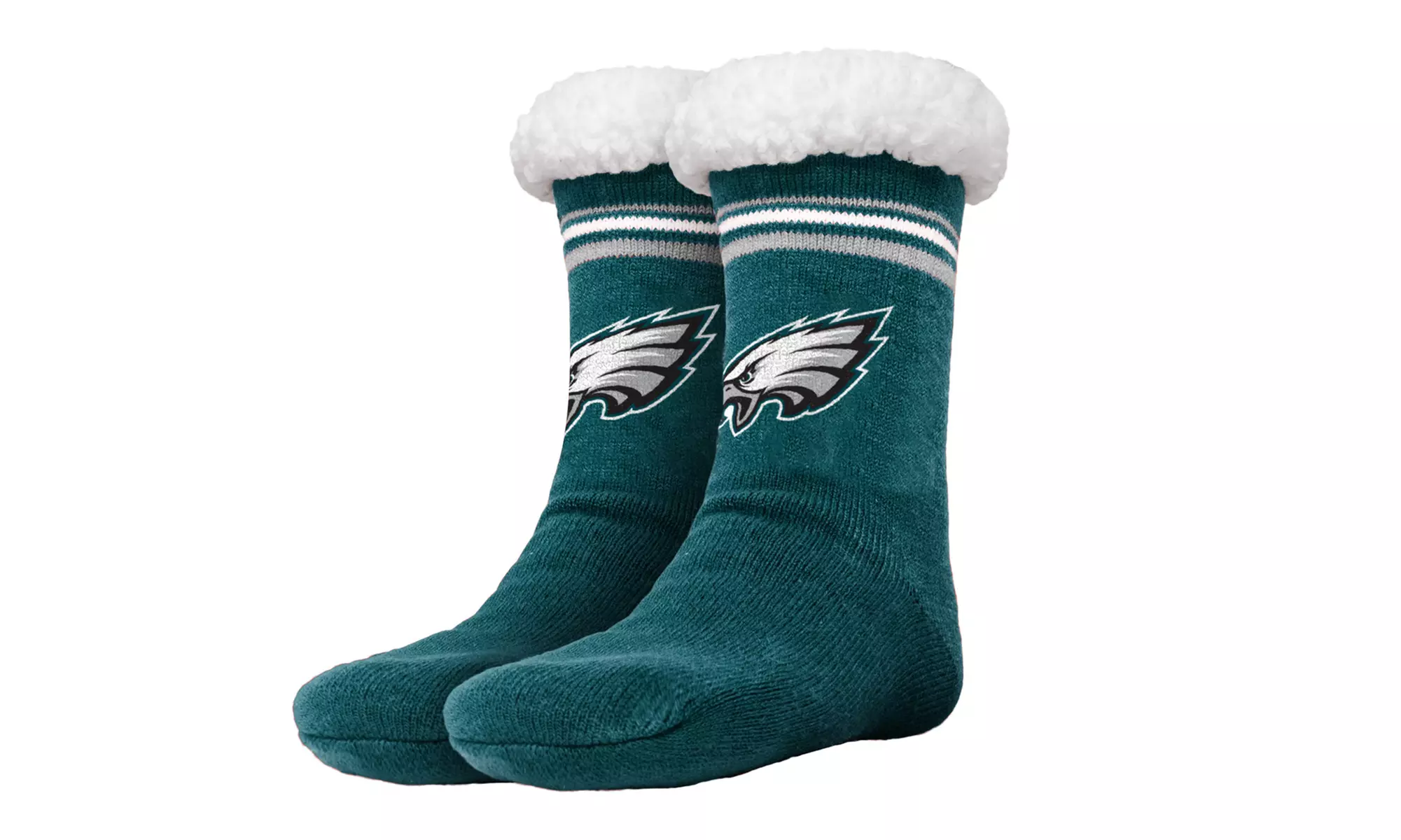 Forever Collectibles Women's NFL Footy Sherpa Sock Slippers