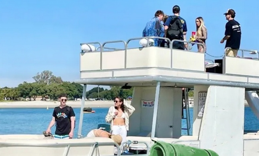 Image 3: 2- or 3-Hour Double-Decker Pontoon Boat Rental for Up to 12 (Mon–Thu) 