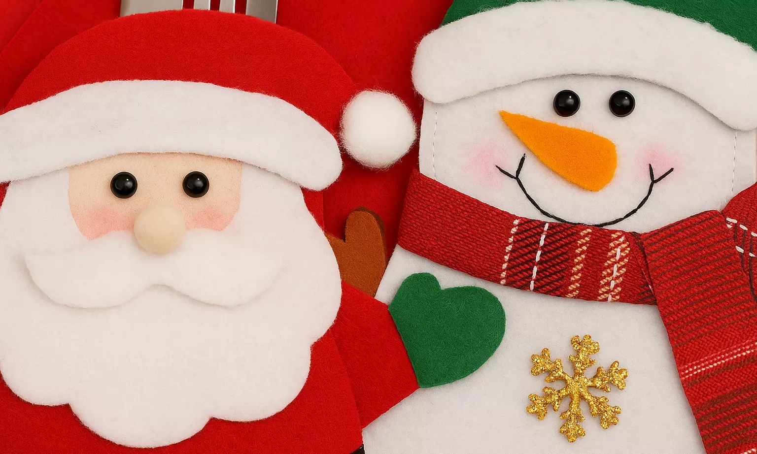 Juego de 3 fundas navideñas para cubiertos