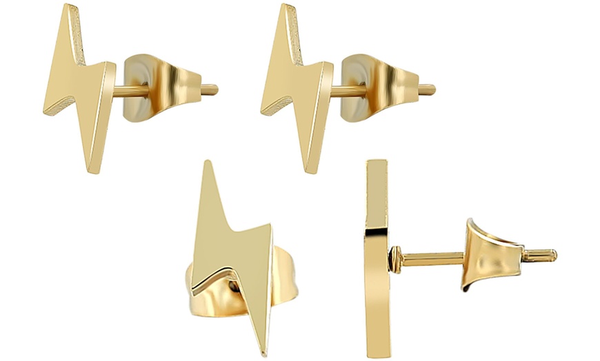 Image 14: Pendientes elegantes de acero inoxidable tipo botón