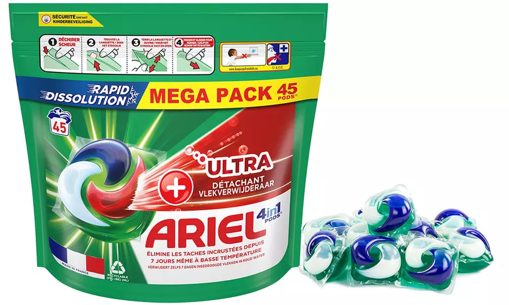 45, 90 of 180 Ariel All in One Ultra of Touch Lenor wasmiddelpods