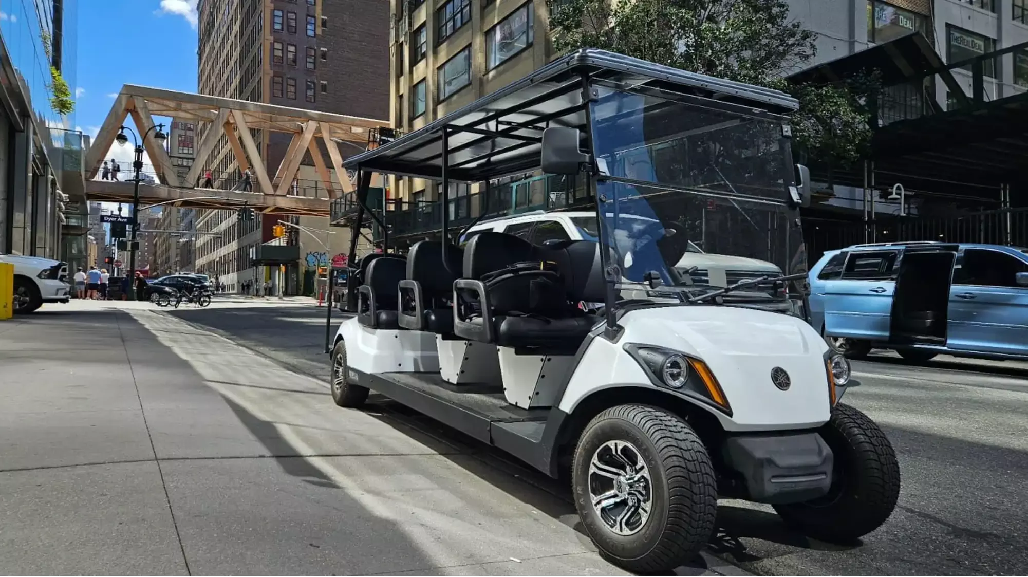 Guided NYC Tour in a Vintage E-Cart w/ Photo Stops, NYC Breeze, Iconic Spots for a Relaxed & Eco-Friendly Adventure! - Primary Image