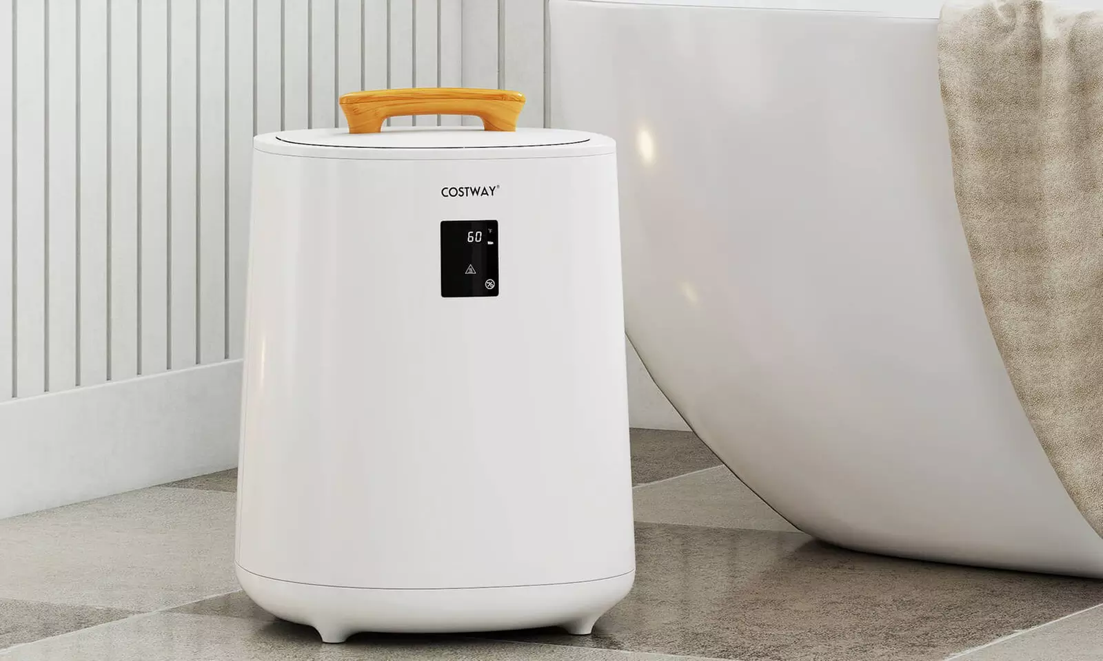 Costway 18 L Towel Warmer for Bathroom Luxury Towel Heater with LED Display