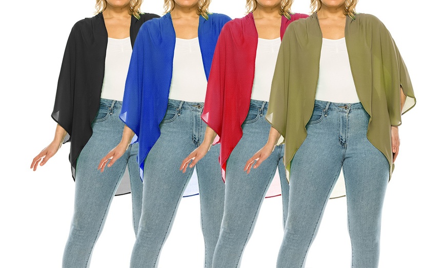 Image 1: MOA Collection Women's Loose Fit Cardigan Sweater
