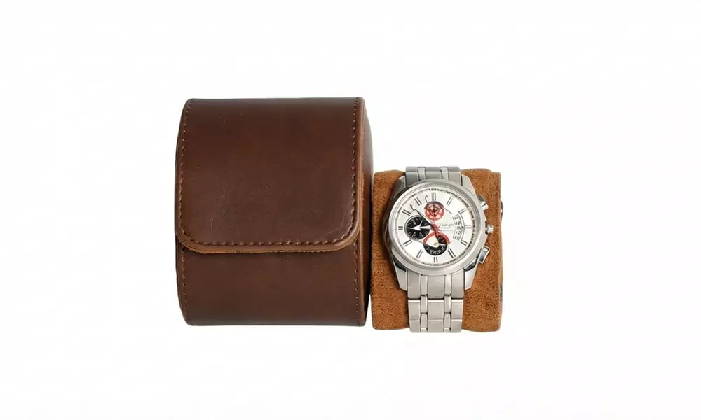 PU Leather Watch Roll Storage Case