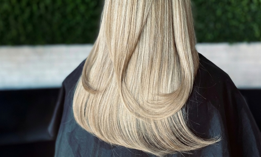 Partial Balayage /Highlight, Toner, Shampoo, Conditioner and Blow-Dry