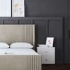 Image 3: Elara Winged Panel Bed in Various Sizes and Colours