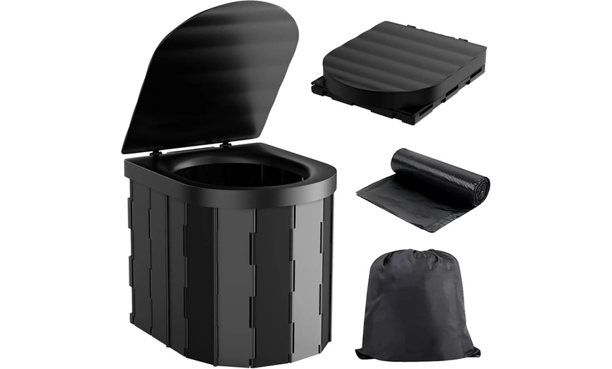 Image 6: Foldable Compact Portable Toilet Potty Loo
