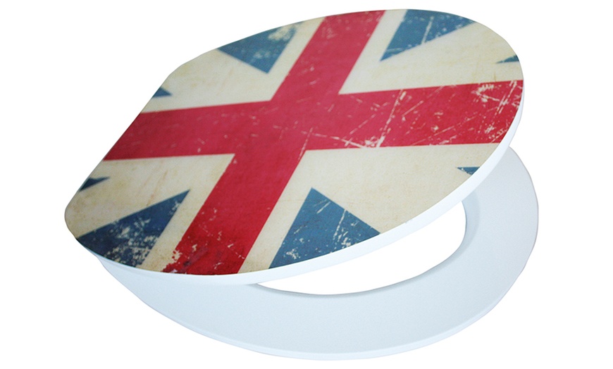 Image 2: Eisl Union Jack Toilet Seat