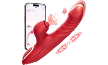 G Spot Vibrator Thrusting Dildo x1 - Red; Free Shipping - Ever Mercantile Limited