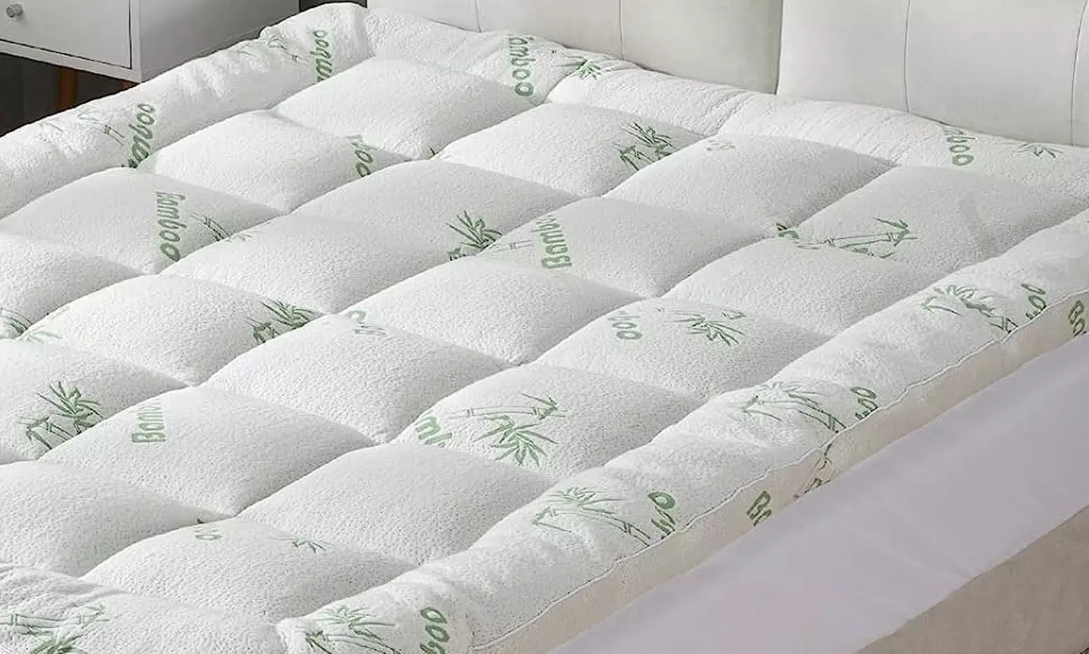 Surmatelas Bamboo, 8 cm d'épaisseur, microfibres-balls, Sampur