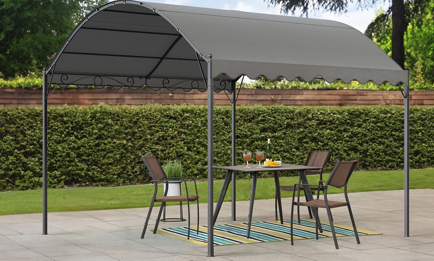 Image 2: Metal Arched Pergola