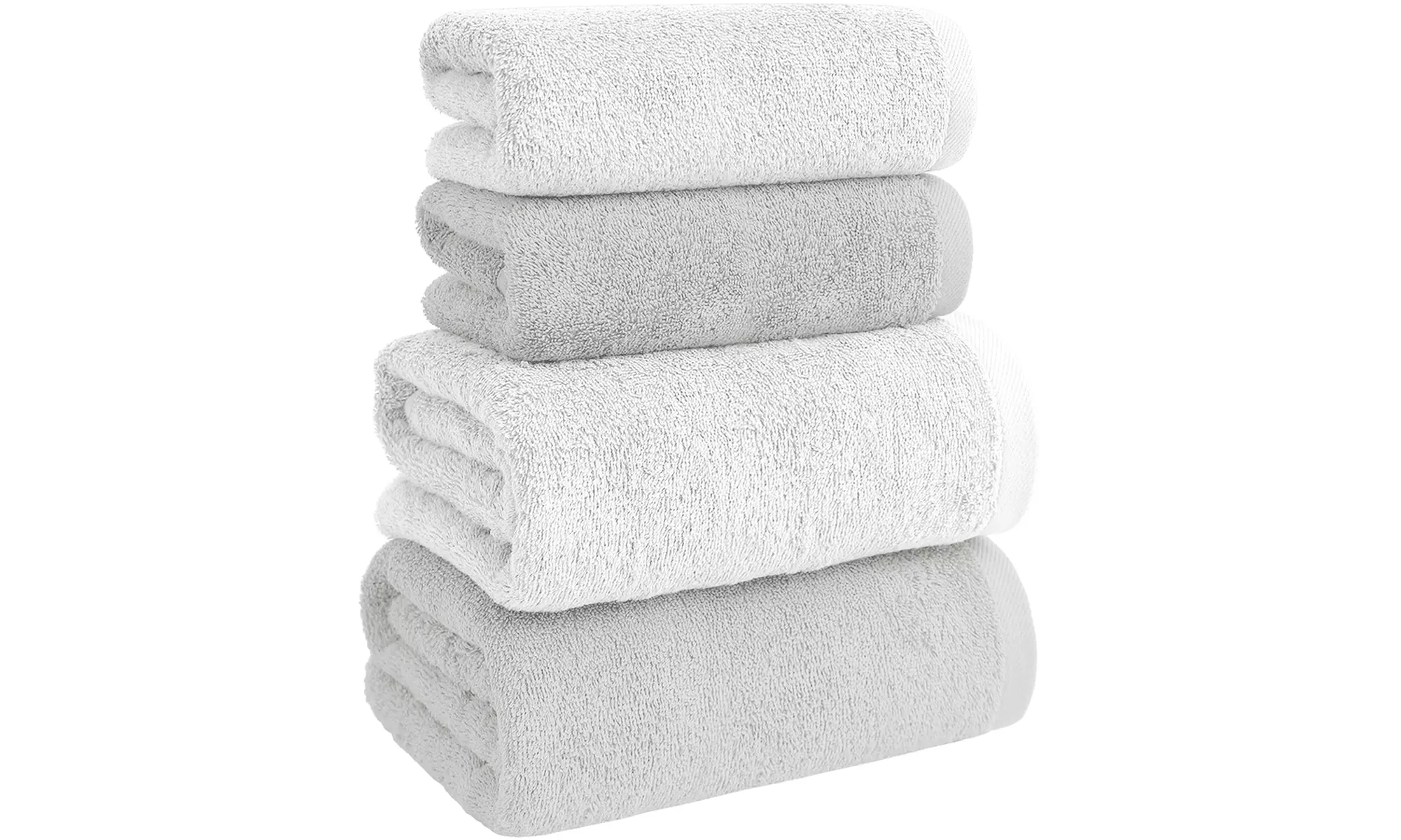 Set di 4 asciugamani da bagno in cotone