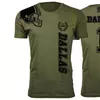 Dallas - Military Green-Black Print
