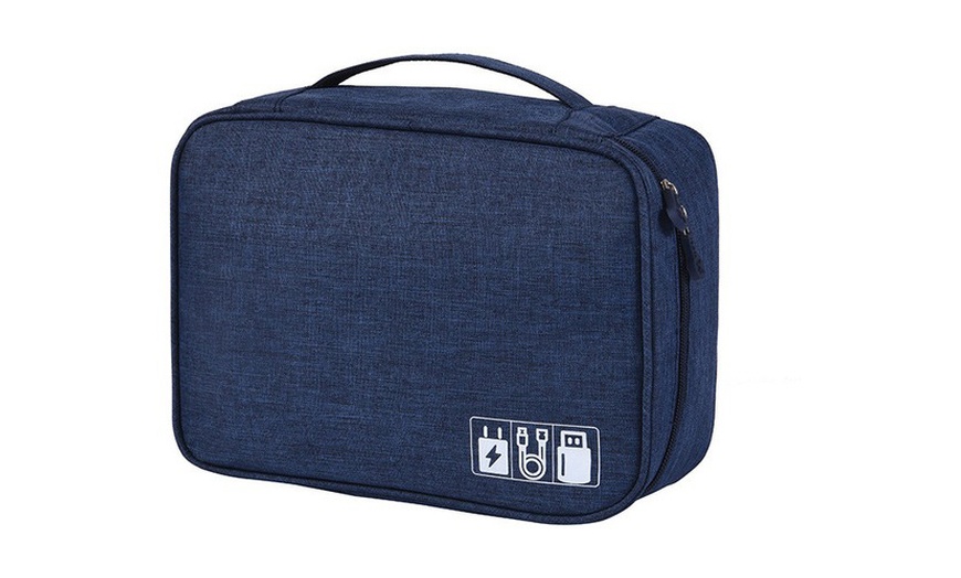 Image 12: Electronic Cord Organizer Cable Bag Travel Digital Cord Case Pouch Waterproof