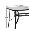 Image 21: Black Tempered Glass Coffee Table with Umbrella Hole 