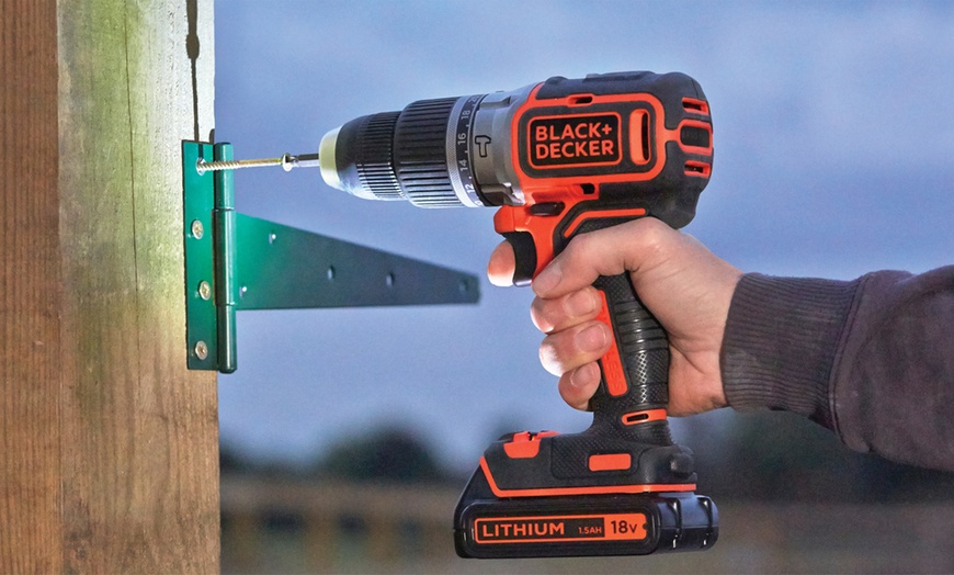 Image 1: Black + Decker Hammer Drill