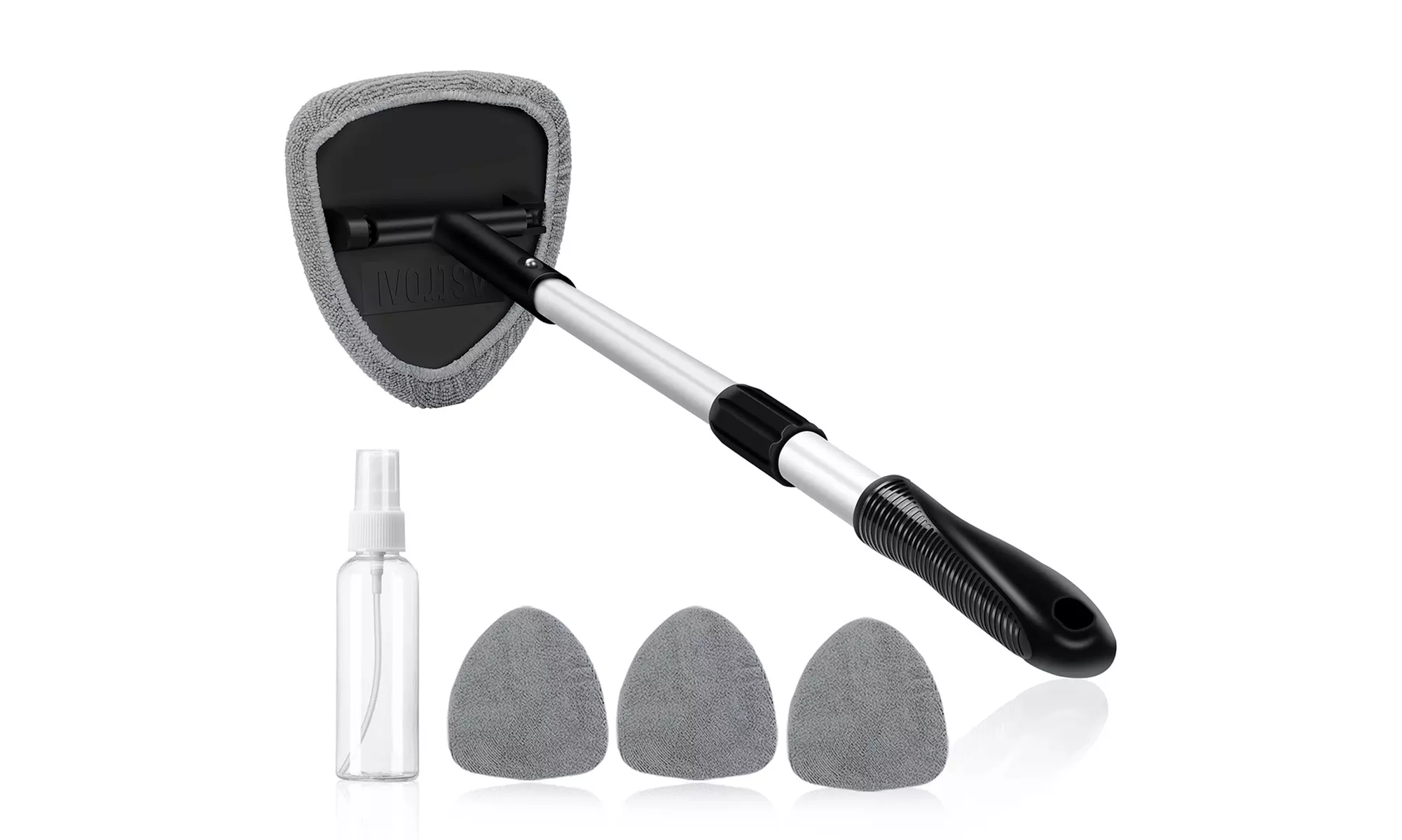 AstroAI Windshield Cleaner, with 4 Microfiber Pads and Extendable Handle, Gift