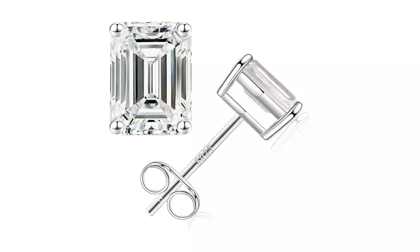 Sterling Silver 2.00 CTTW Marquise Studs With Crystal From Swarovski