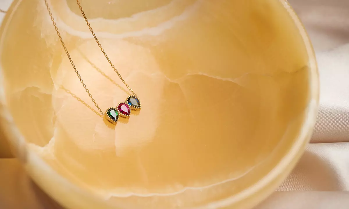 Drop Shape Birthstone Necklace Or Personalized Birthstone Necklace