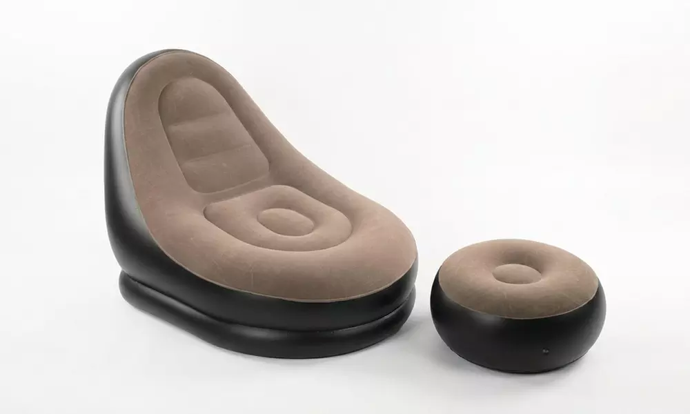 Fauteuil gonflable avec repose-pieds