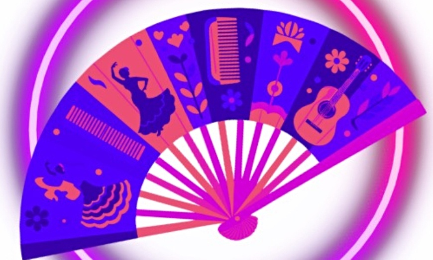 Image 2: Taller de pintura de abanicos fluorescentes con bebida y cheesecake