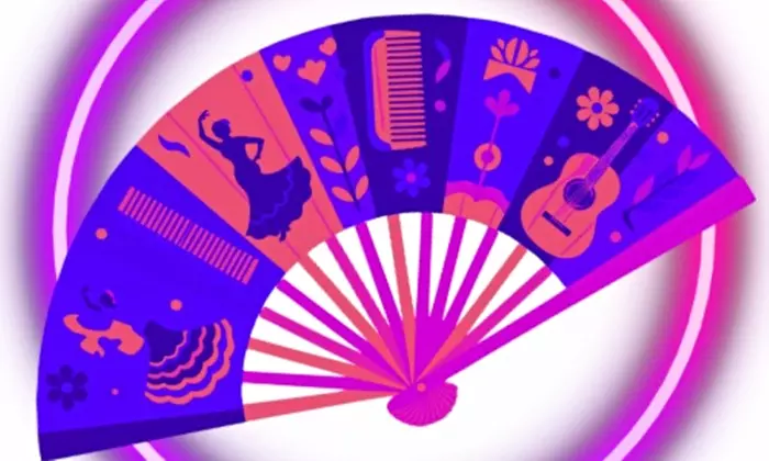 Taller de pintura de abanicos fluorescentes con bebida y cheesecake